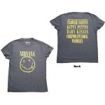 Nirvana: Unisex T-Shirt/Yellow Happy Face (Back Print) (X-Large)