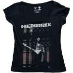 Jimi Hendrix: Ladies T-Shirt/Peace Flag (Medium)