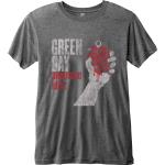 Green Day: Unisex Fashion Tee/American Idiot Vintage with Burn Out Finishing (Medium)