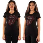 The Rolling Stones: Ladies T-Shirt/Classic Tongue (Embellished) (XX-Large)