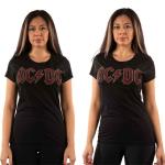 AC/DC: Ladies T-Shirt/Full Colour Logo (Embellished) (Medium)