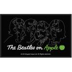 The Beatles: Standard Woven Patch/On Apple (White on Black)