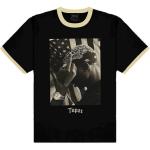 Tupac: Unisex Ringer T-Shirt/Flag Photo  (Large)