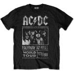 AC/DC: Unisex T-Shirt/Highway to Hell World Tour 1979/1980 (Small)