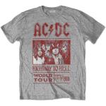 AC/DC: Unisex T-Shirt/Highway to Hell World Tour 1979/1980 (Medium)