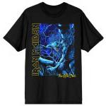 Iron Maiden: Unisex T-Shirt/Fear of the Dark Blue Tone Eddie Vertical Logo (Small)