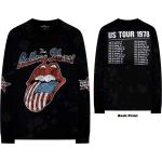 The Rolling Stones: Unisex Long Sleeve T-Shirt/US Tour `78 (Back & Sleeve Print) (Large)