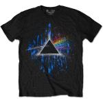Pink Floyd: Unisex T-Shirt/Dark Side of the Moon Blue Splatter (X-Large)