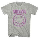 Nirvana: Unisex T-Shirt/Purple Happy Face (Small)
