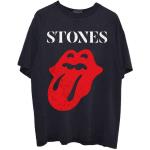 The Rolling Stones: Unisex T-Shirt/Sixty Classic Vintage Solid Tongue (Medium)