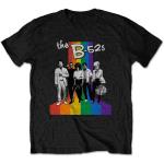 B52s: Unisex T-Shirt/Rainbow Stripes (X-Large)