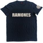 Ramones: Unisex T-Shirt/Logo & Presidential Seal (Applique) (Medium)