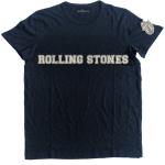 The Rolling Stones: Unisex T-Shirt/Logo & Tongue (Applique) (Medium)