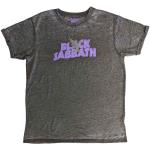 Black Sabbath: Unisex T-Shirt/Logo & Daemon (Burnout) (Large)