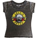 Guns N Roses: Guns N` Roses Ladies T-Shirt/Classic Logo (Burnout) (Large)