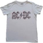 AC/DC: Ladies T-Shirt/Mono Leopard Print Logo (14)