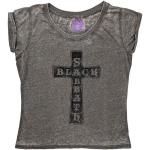 Black Sabbath: Ladies T-Shirt/Vintage Cross (Burnout) (Large)