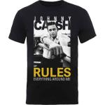 Johnny Cash: Unisex T-Shirt/Rules Everything (Medium)