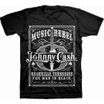 Johnny Cash: Unisex T-Shirt/Music Rebel (Large)
