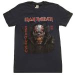 Iron Maiden: Unisex T-Shirt/Senjutsu Back Cover Vertical Logo (Large)
