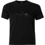 The Beatles: Unisex Hi-Build T-Shirt/Drop T Logo (Black-On-Black) (Medium)