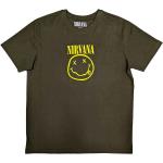 Nirvana: Unisex T-Shirt/Yellow Happy Face (Medium)