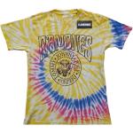 Ramones: Unisex T-Shirt/Crest Psych (Wash Collection) (Large)