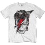 David Bowie: Unisex T-Shirt/Halftone Flash Face (Medium)