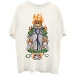 Disney: Unisex T-Shirt/The Nightmare Before Christmas Orange Flames Pumpkin King (Small)