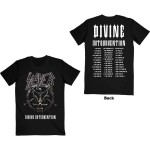 Slayer: Unisex T-Shirt/Divine Intervention 2014 Dates (Black) (Back Print & Ex-Tour) (Small)