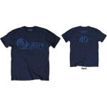 Queen: Unisex T-Shirt/News of the World 40th Vintage Logo (Back Print) (Medium)