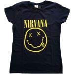Nirvana: Ladies T-Shirt/Yellow Happy Face (Small)