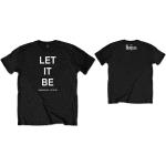The Beatles: Unisex T-Shirt/Let It Be (Back Print) (Medium)