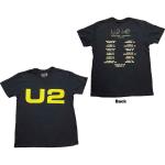 U2: Unisex T-Shirt/Logo 2018 (Back Print) (Ex-Tour) (Large)