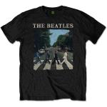 The Beatles: Unisex T-Shirt/Abbey Road & Logo (Medium)