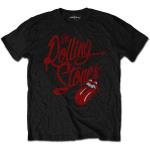 The Rolling Stones: Unisex T-Shirt/Script Logo (Soft Hand Inks) (Large)