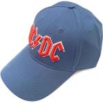 AC/DC: Unisex Baseball Cap/Red Logo (Denim Blue)