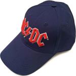 AC/DC: Unisex Baseball Cap/Red Logo (Navy Blue)