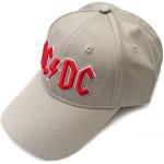 AC/DC: Unisex Baseball Cap/Red Logo (Sand)