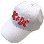AC/DC: Unisex Baseball Cap/Red Logo (White)