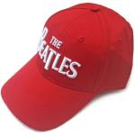 The Beatles: Unisex Baseball Cap/White Drop T Logo (Red)