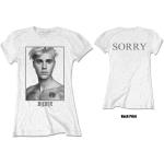 Justin Bieber: Ladies T-Shirt/Sorry Ladies (Back Print) (Large)