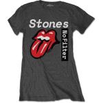 The Rolling Stones: Ladies T-Shirt/No Filter Text (Large)