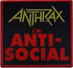 Anthrax: Standard Printed Patch/Anti-Social
