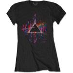Pink Floyd: Ladies T-Shirt/Dark Side of the Moon Pink Splatter (Medium)