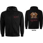 Queen: Unisex Zipped Hoodie/Classic Crest (Back Print) (Small)