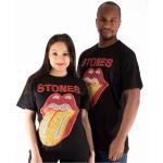 The Rolling Stones: Unisex T-Shirt/Dia Tongue (Embellished) (Small)