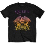 Queen: Unisex T-Shirt/Gradient Crest (Black) (Small)