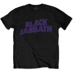 Black Sabbath: Unisex T-Shirt/Wavy Logo Vintage (Medium)