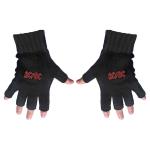 AC/DC: Unisex Fingerless Gloves/Classic Red Logo